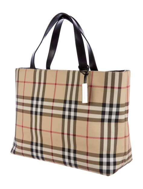 authentic burberry nova check tote bag|Burberry medium top handle tote.